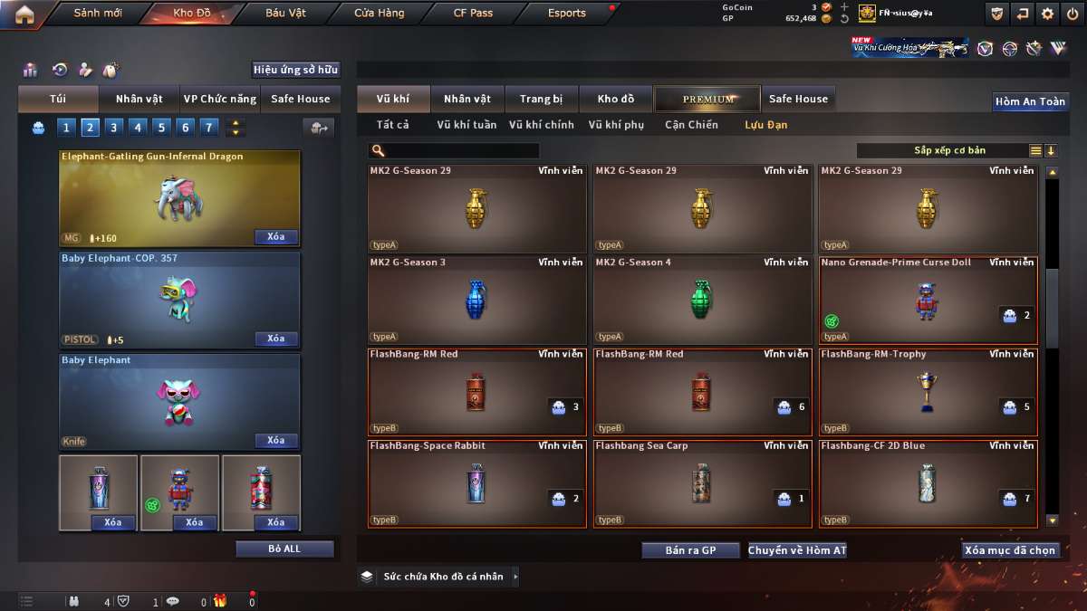 shop acc cf uy tin gia re